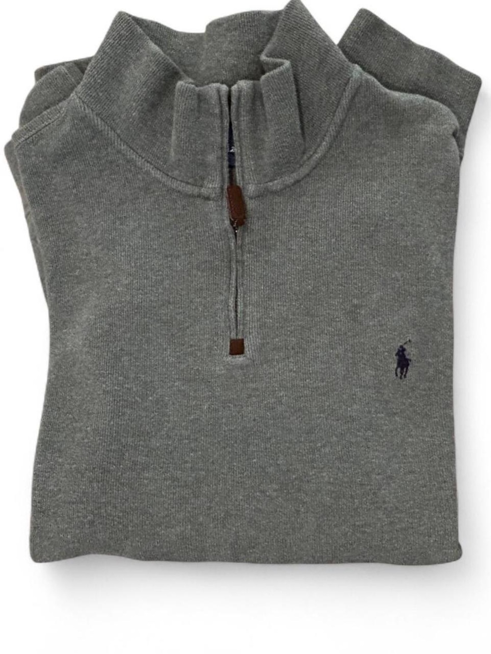 Men’s Ralph Lauren Ribbed 1/4-Zip Sweater - Picture 8 of 8